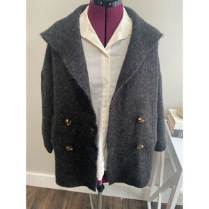 Zara Knit Hooded Sweater Small